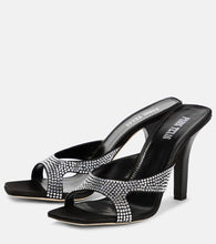 Paris Texas Kate embellished satin mules
