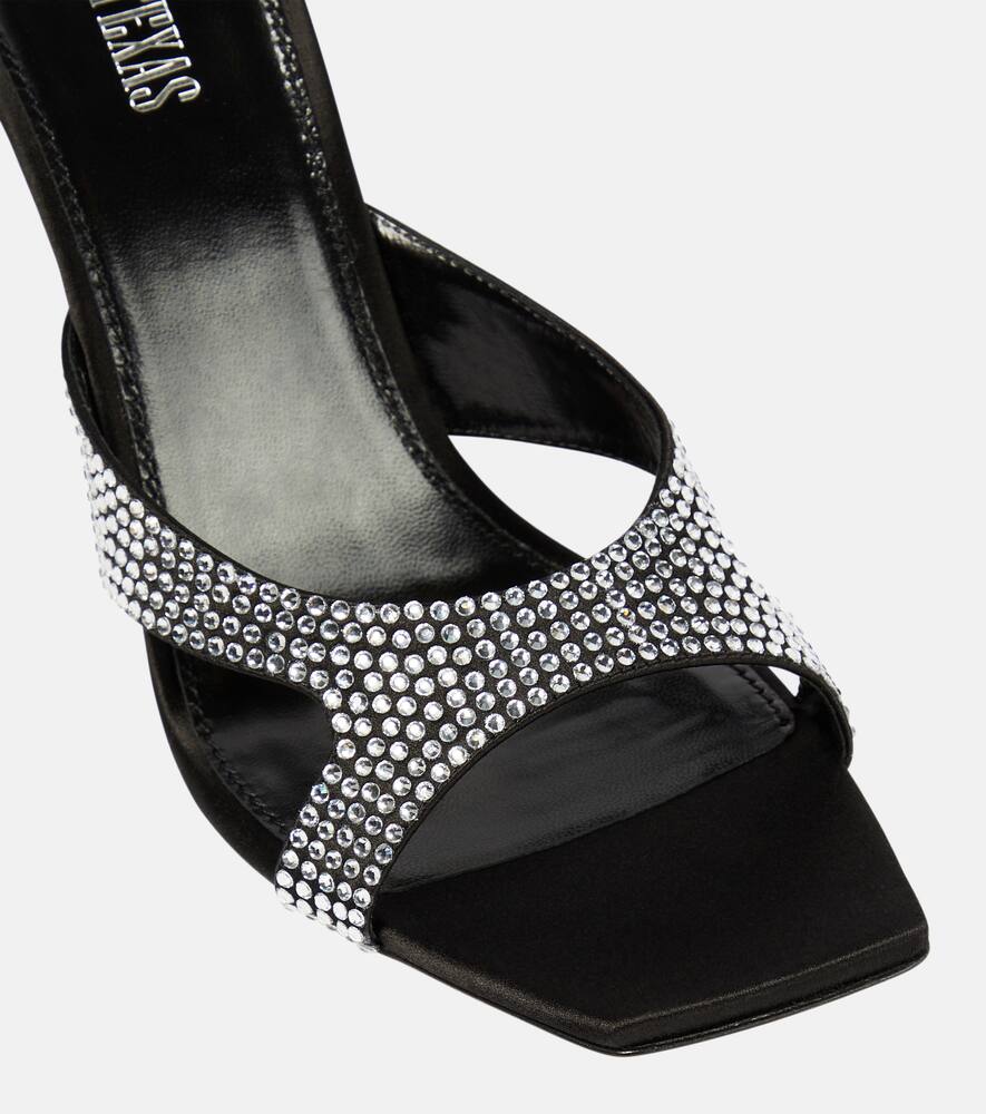 Paris Texas Kate embellished satin mules