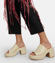 Clergerie Dodie leather platform mules