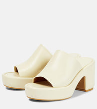 Clergerie Dodie leather platform mules