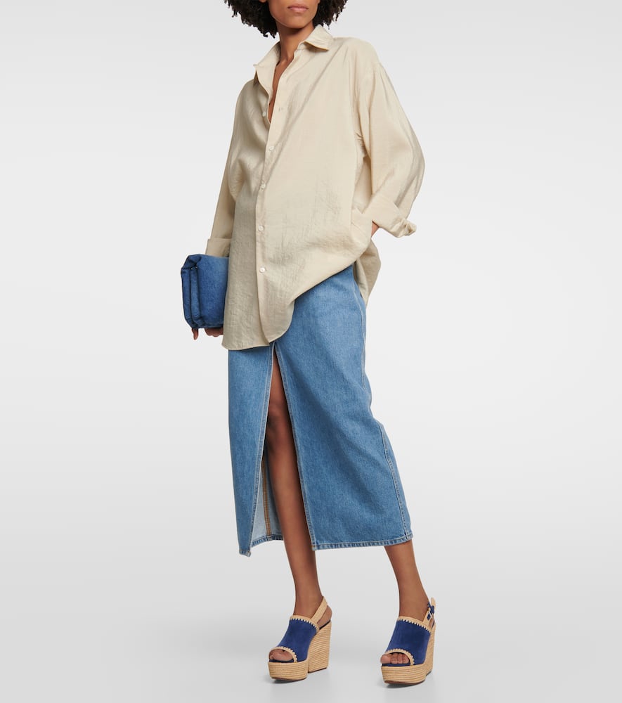Clergerie Damya suede wedge sandals