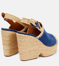 Clergerie Damya suede wedge sandals