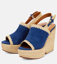 Clergerie Damya suede wedge sandals