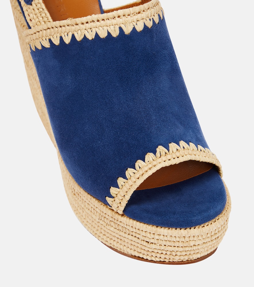 Clergerie Damya suede wedge sandals