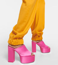 Paris Texas Sasha satin platform mules