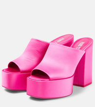 Paris Texas Sasha satin platform mules