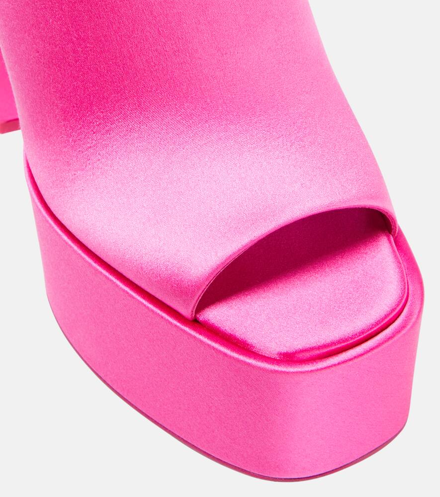 Paris Texas Sasha satin platform mules