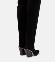 Paris Texas Suede over-the-knee cowboy boots