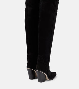 Paris Texas Suede over-the-knee cowboy boots
