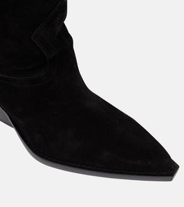 Paris Texas Suede over-the-knee cowboy boots