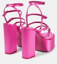 Paris Texas Jessica 130 satin platform sandals
