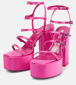 Paris Texas Jessica 130 satin platform sandals