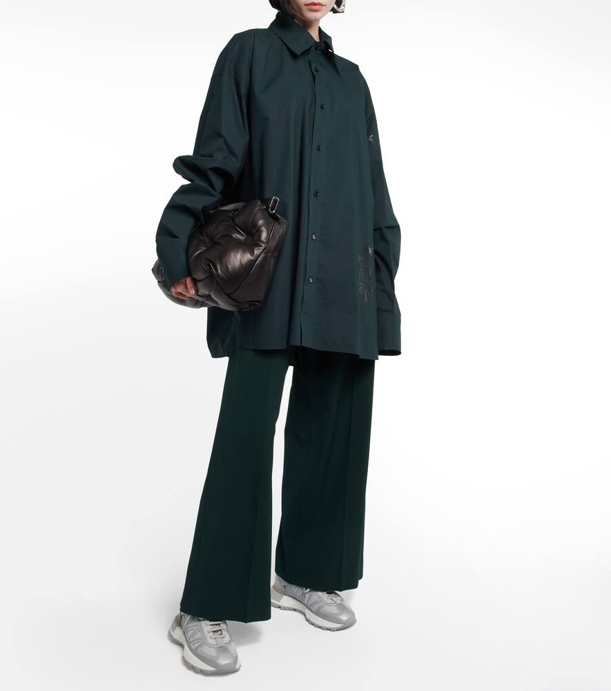 Maison Margiela Leather-trimmed low-top sneakers