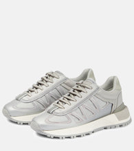 Maison Margiela Leather-trimmed low-top sneakers