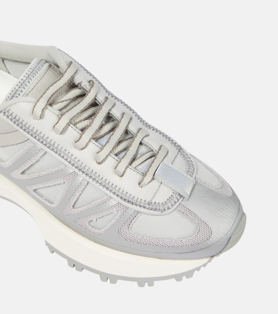 Maison Margiela Leather-trimmed low-top sneakers