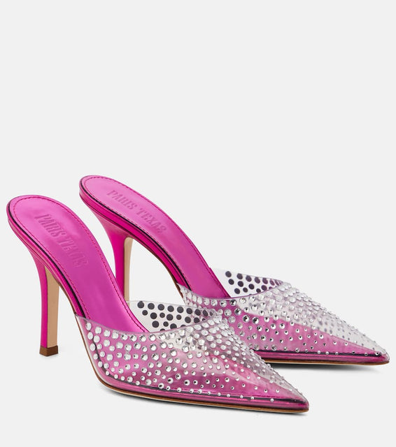 Paris Texas Hollywood embellished PVC mules