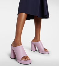 Proenza Schouler Forma leather platform mules