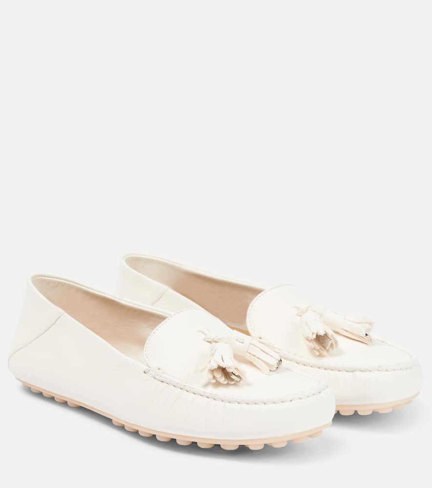 Loro Piana Dot Sole leather moccasins