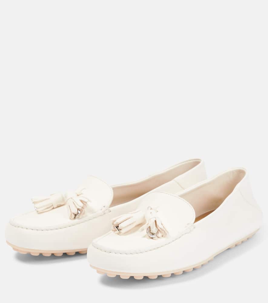 Loro Piana Dot Sole leather moccasins