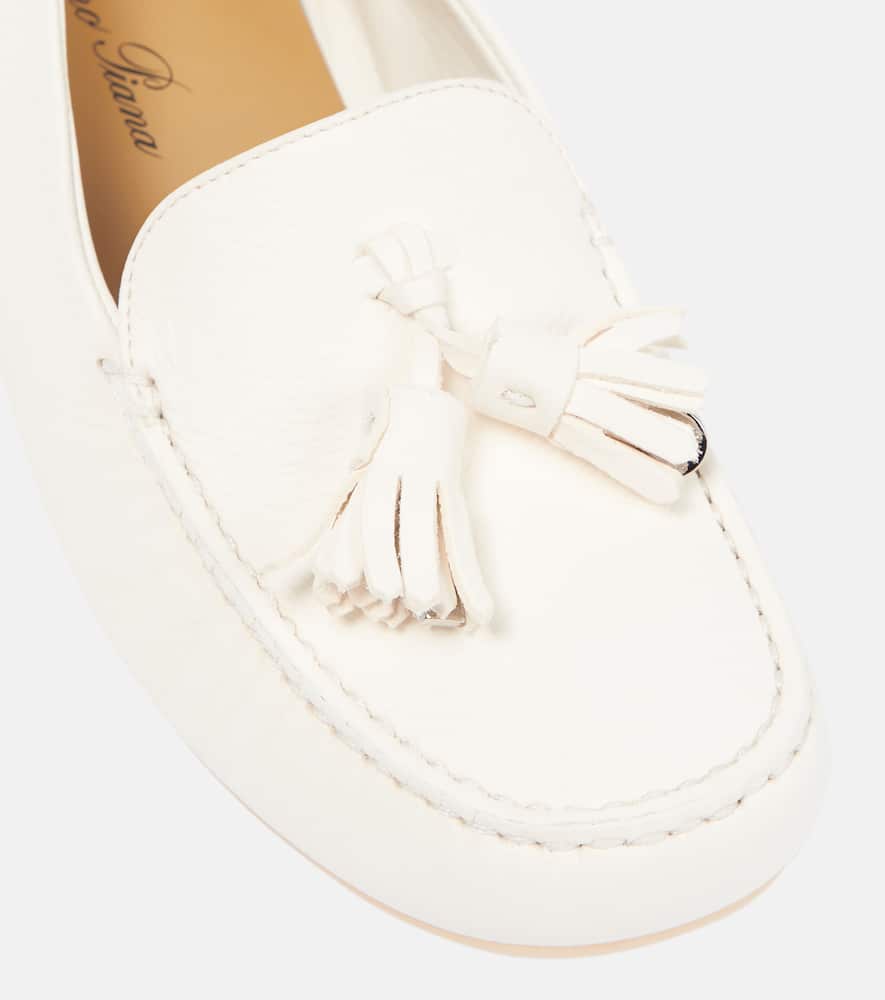 Loro Piana Dot Sole leather moccasins