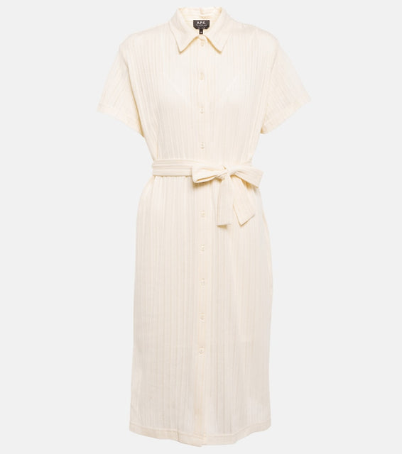 A.P.C. Ribbed-knit cotton midi dress