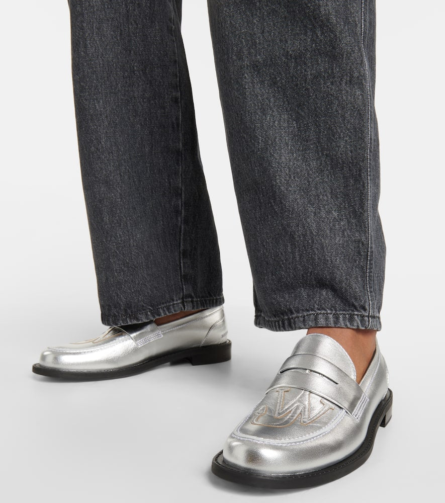 JW Anderson Anchor leather loafers