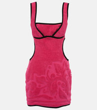 Marine Serre Jacquard cutout cotton minidress