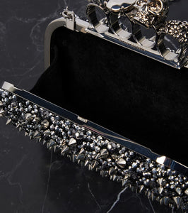 Alexander McQueen Knuckle embellished leather clutch