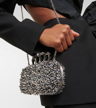 Alexander McQueen Knuckle embellished leather clutch