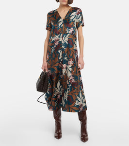 'S Max Mara Paolo floral silk midi dress