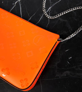 Christian Louboutin Loubila printed leather clutch