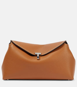 Toteme T-Lock leather clutch. Shop Toteme Clutches for women now.