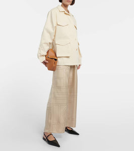 Toteme T-Lock leather clutch