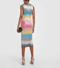 Missoni Striped silk-blend midi dress