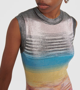 Missoni Striped silk-blend midi dress