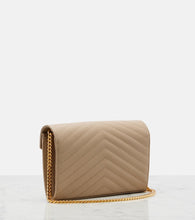 Saint Laurent Cassandre matelass√É¬© leather wallet on chain