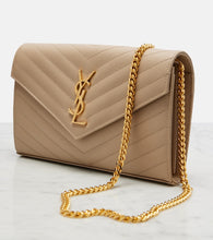 Saint Laurent Cassandre matelass√É¬© leather wallet on chain