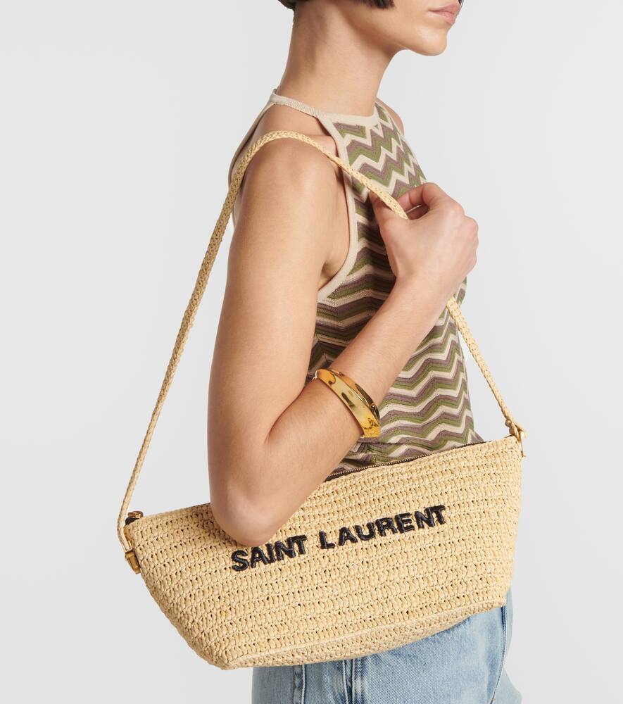 Saint Laurent Le Rafia logo shoulder bag