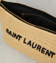 Saint Laurent Le Rafia logo shoulder bag