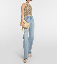 Saint Laurent Le Rafia logo shoulder bag