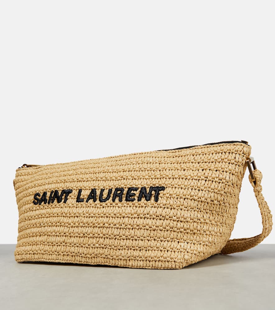 Saint Laurent Le Rafia logo shoulder bag