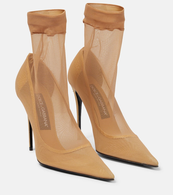 Dolce&Gabbana x Kim stretch tulle sock ankle boots