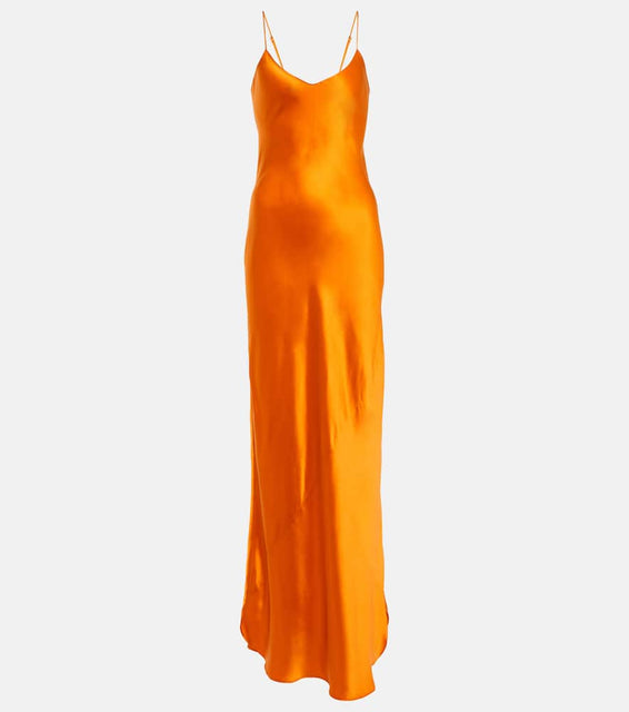 Nili Lotan Cami silk satin slip dress