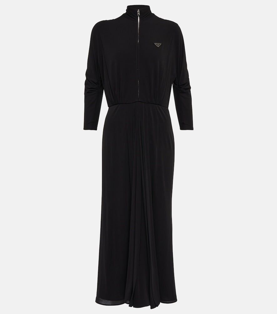 Prada Mockneck midi dress. Prada 高领中长连衣裙