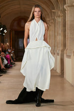 Victoria Beckham Cutout halterneck satin and crêpe gown