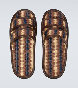 Bode Duotone leather-trimmed slides