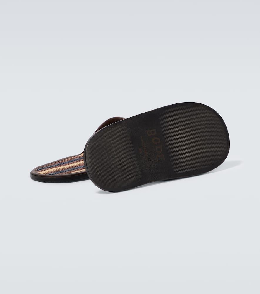 Bode Duotone leather-trimmed slides