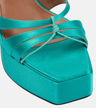 D'Accori Sienna satin platform mules