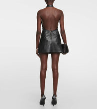 Petar Petrov Atkins V-neck leather mini dress