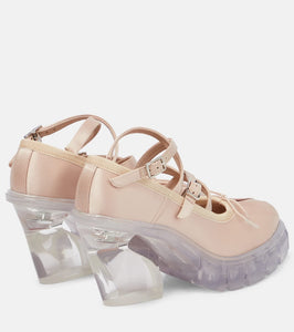 Simone Rocha Crisscross satin ballerina pumps